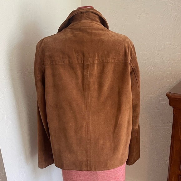 J. Crew Brown Suede Leather Jacket - Picture 3 of 4